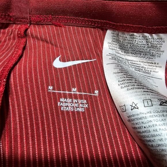 Nike Pro Elite USA Running Compression Tight Pants Medium M Red White Ankle Zips - Picture 7 of 12